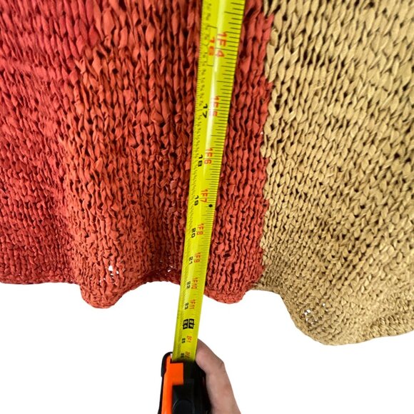 Sigrid Olsen Multicolor Patchwork Knit Sweater Women's Handmade M Artsy Casual - Picture 7 of 8